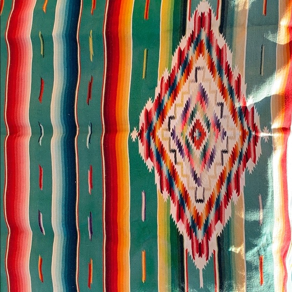Vintage Mexican Serape Saltillo - Picture 2 of 3